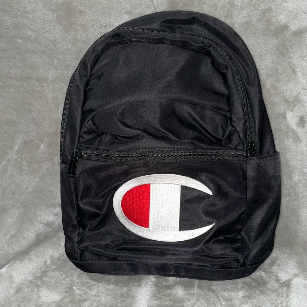 Champion Black Backpack with Bold Oversized C Logo OS